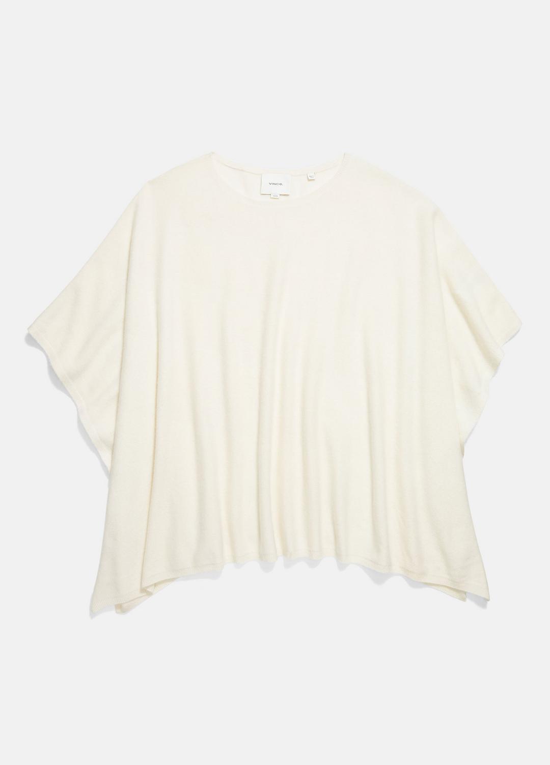 VINCE Trending - Reverse-Jersey Cashmere Boat-Neck Poncho in Sweaters