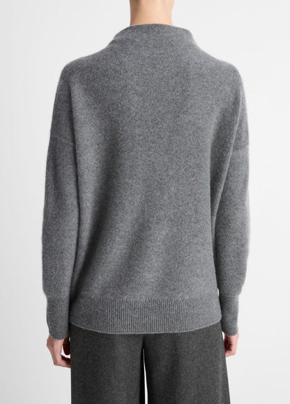 VINCE Sale - Plush Cashmere Funnel-Neck Sweater in Turtleneck
