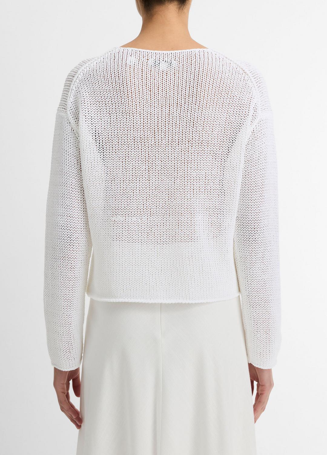 VINCE Best Price - Italian Coated Cotton-Blend Sweater in Crew Neck