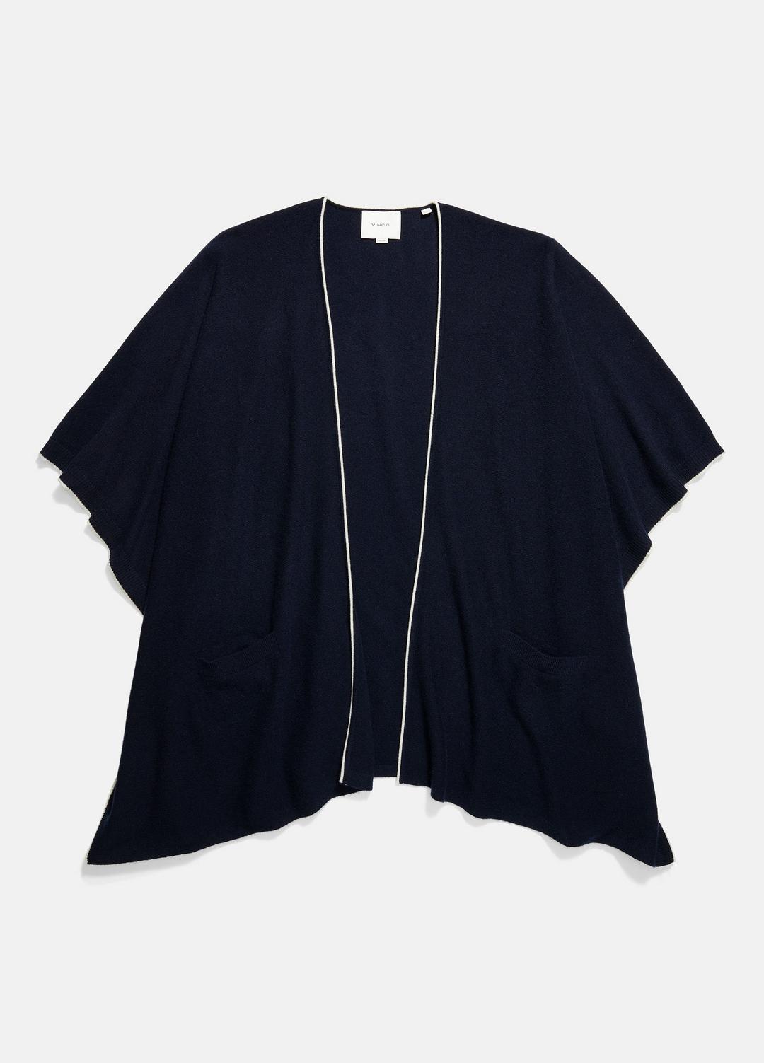 VINCE Hot Sale - Tipped Jersey-Knit Cashmere Cape in Sweaters