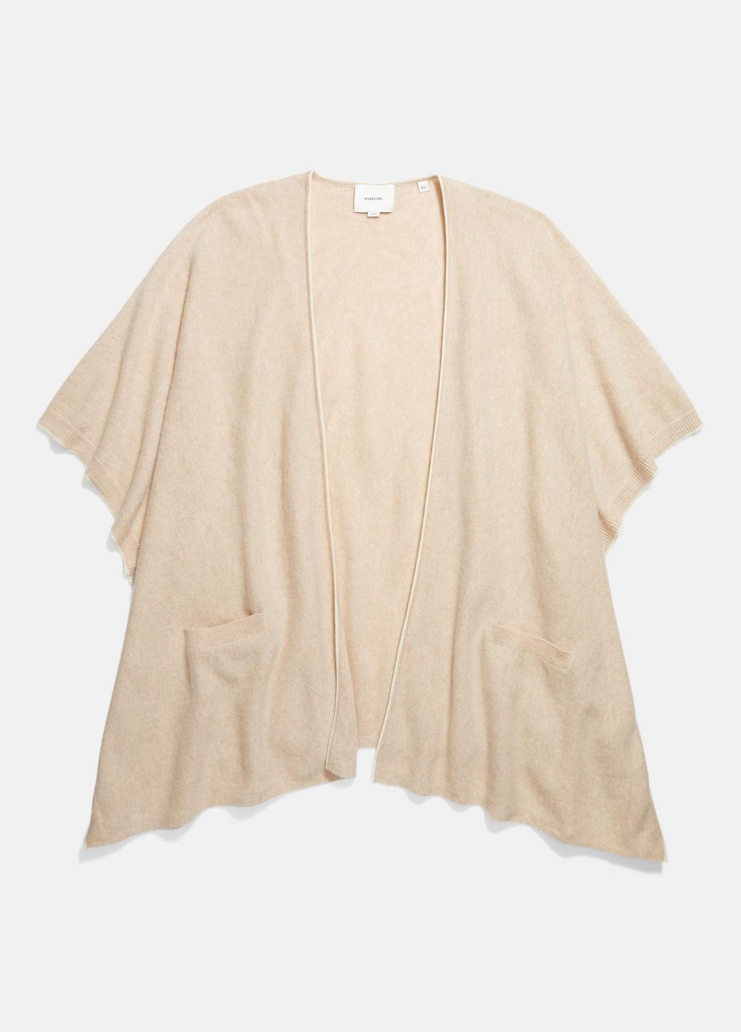 VINCE Premium - Tipped Jersey-Knit Cashmere Cape in Sweaters
