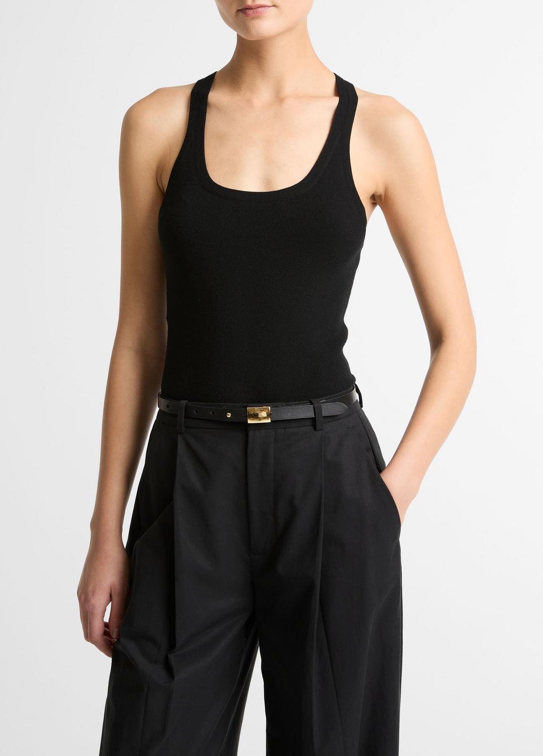 VINCE Special Offer - Milano-Stitch Scoop-Neck Sweater Tank in Tank Tops