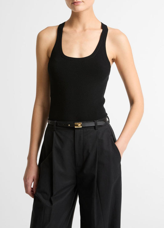VINCE Special Offer - Milano-Stitch Scoop-Neck Sweater Tank in Tank Tops