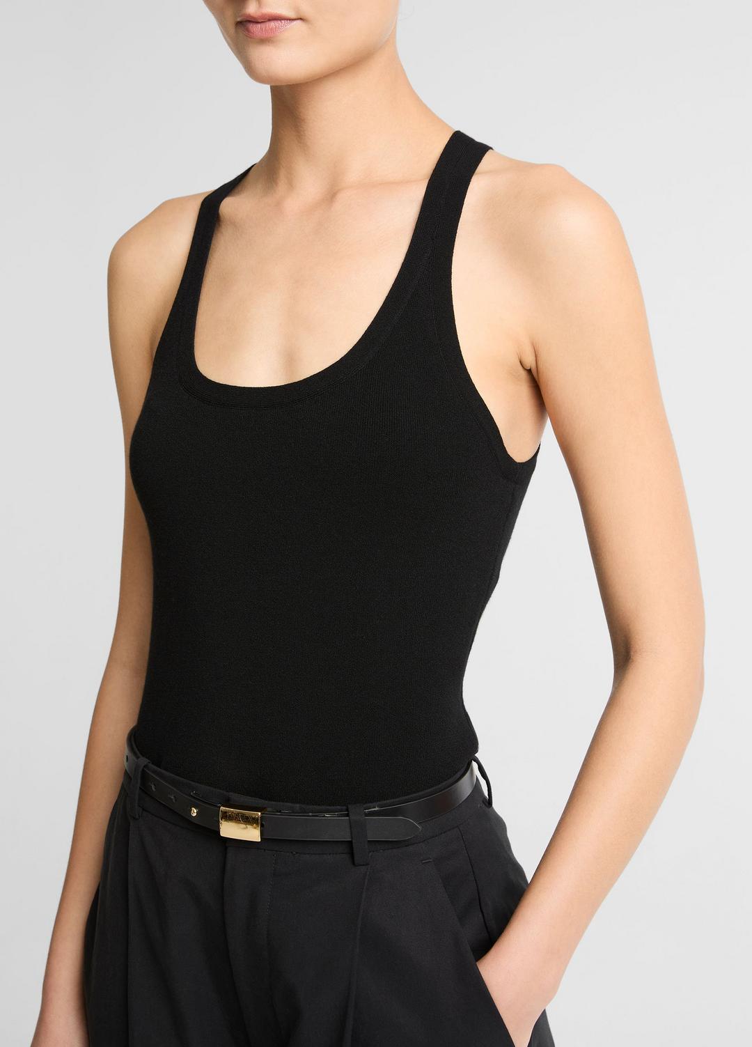 VINCE Special Offer - Milano-Stitch Scoop-Neck Sweater Tank in Tank Tops