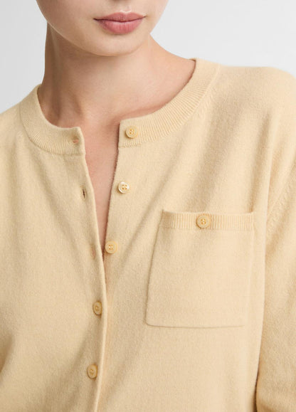 VINCE Signature - Wool & Cashmere-Blend Pocket Cardigan in Cardigans