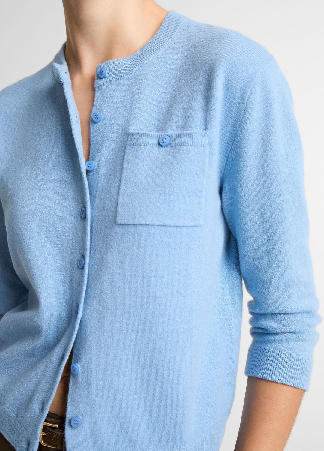 VINCE Quality - Wool & Cashmere-Blend Pocket Cardigan in Cardigans