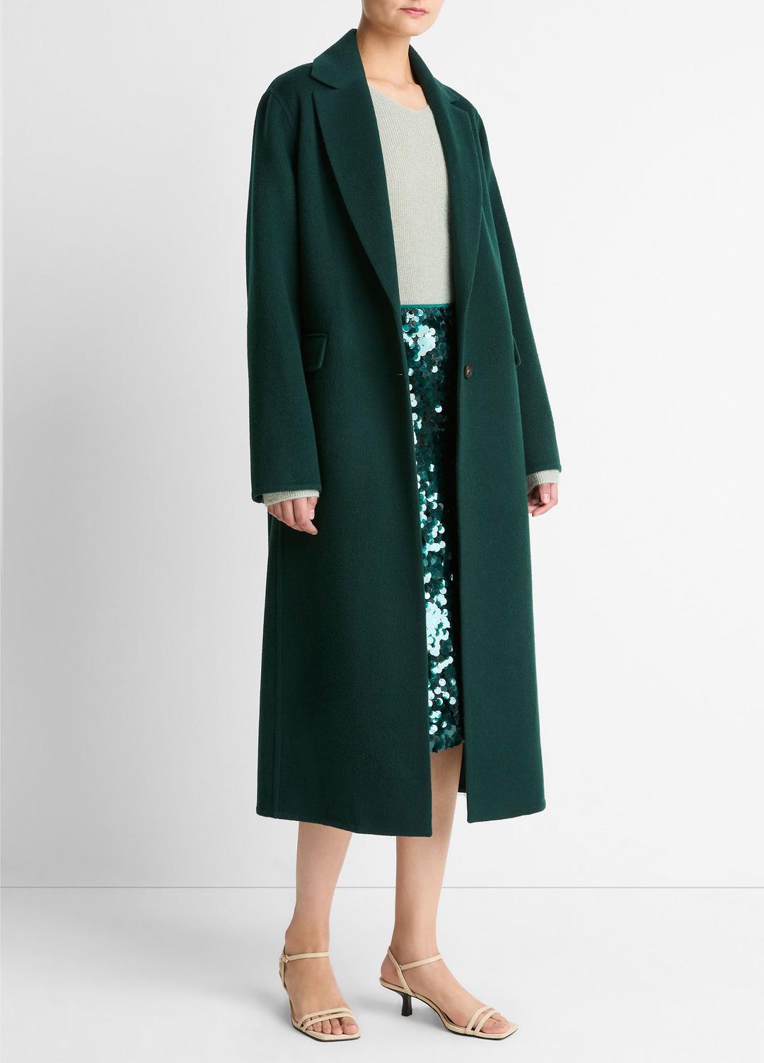 VINCE Everyday - Wool-Blend Single-Breasted Coat in Coats