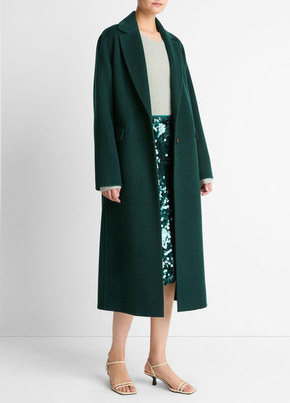 VINCE Everyday - Wool-Blend Single-Breasted Coat in Coats