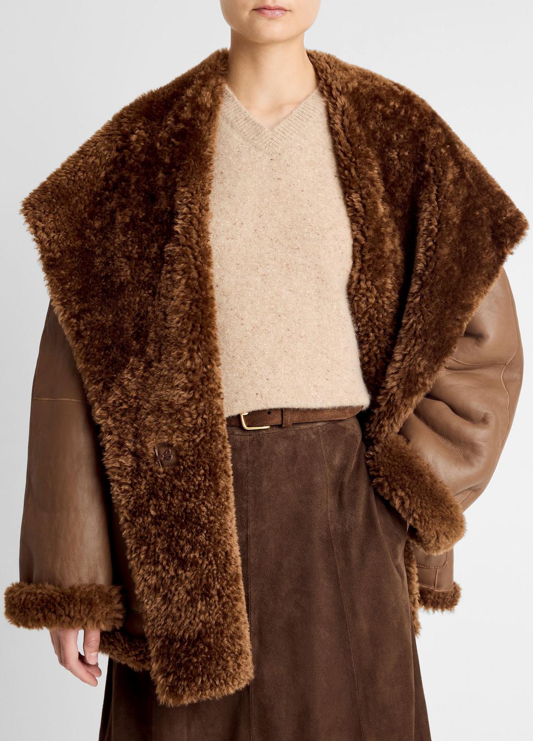 VINCE Deals - Shearling Hooded Jacket in Jackets