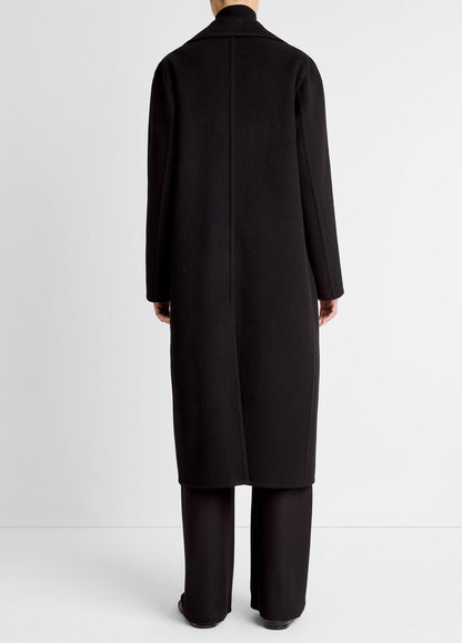 VINCE Featured - Wool-Blend Double-Breasted Long Coat in Coats