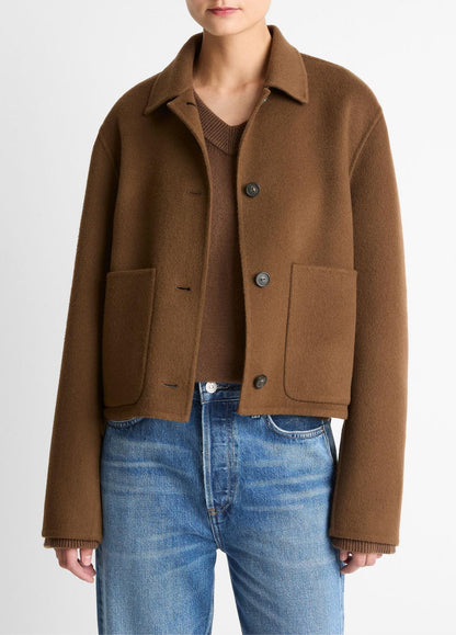 VINCE Smart Buy - Wool & Cashmere-Blend Short Jacket in Jackets