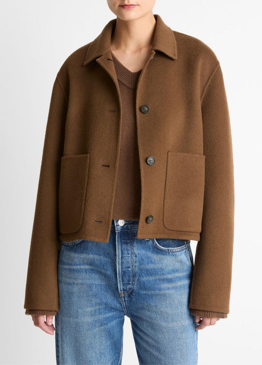 VINCE Smart Buy - Wool & Cashmere-Blend Short Jacket in Jackets