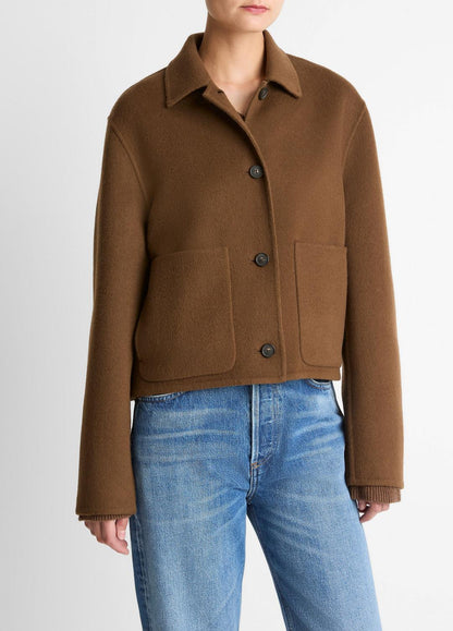 VINCE Smart Buy - Wool & Cashmere-Blend Short Jacket in Jackets