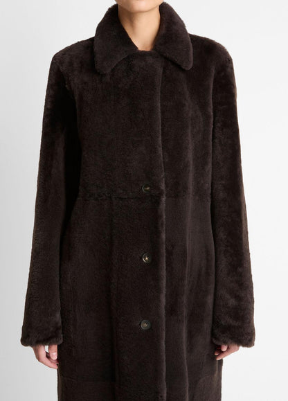 VINCE Customer Favorite - Shearling Long Coat in Coats