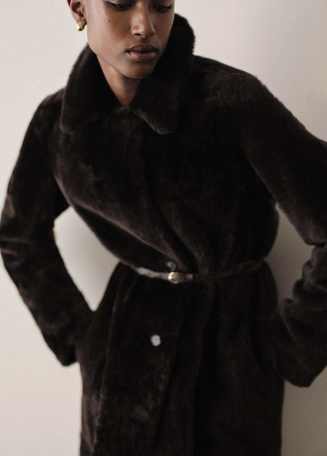 VINCE Customer Favorite - Shearling Long Coat in Coats
