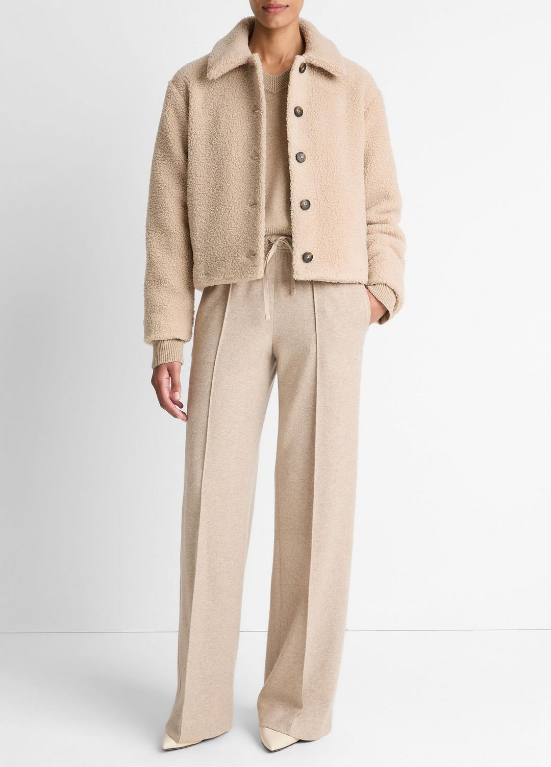 VINCE Deals - Collared Sherpa Jacket in Jackets