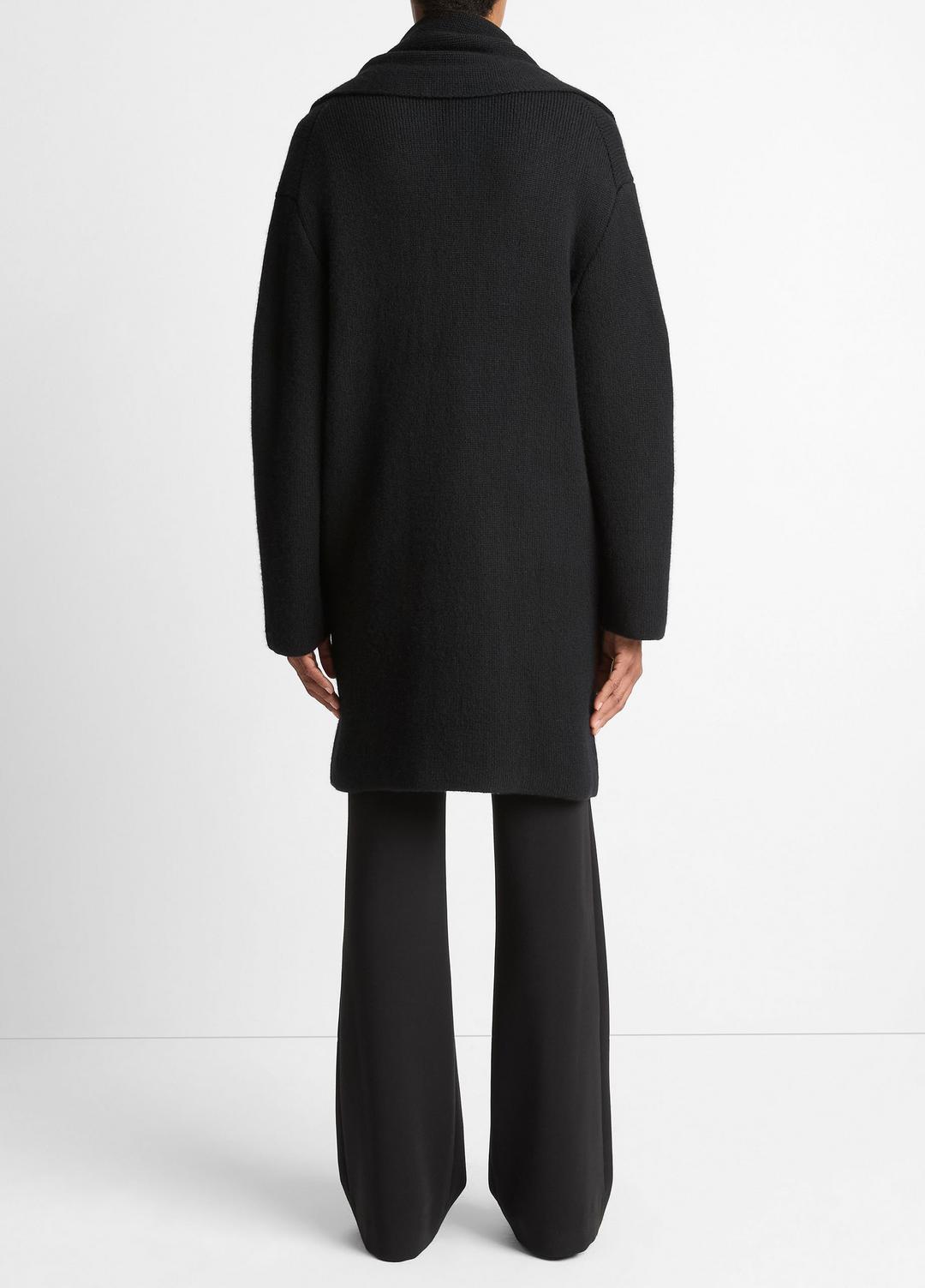 VINCE Classic - Draped-Scarf Wool-Blend Car Coat in Coats