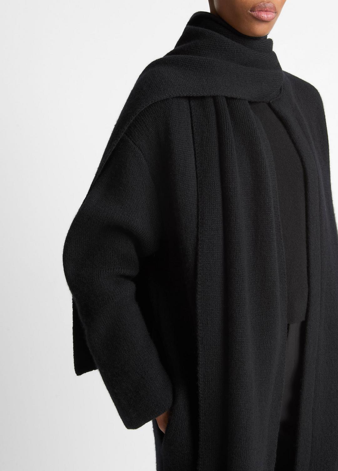 VINCE Classic - Draped-Scarf Wool-Blend Car Coat in Coats