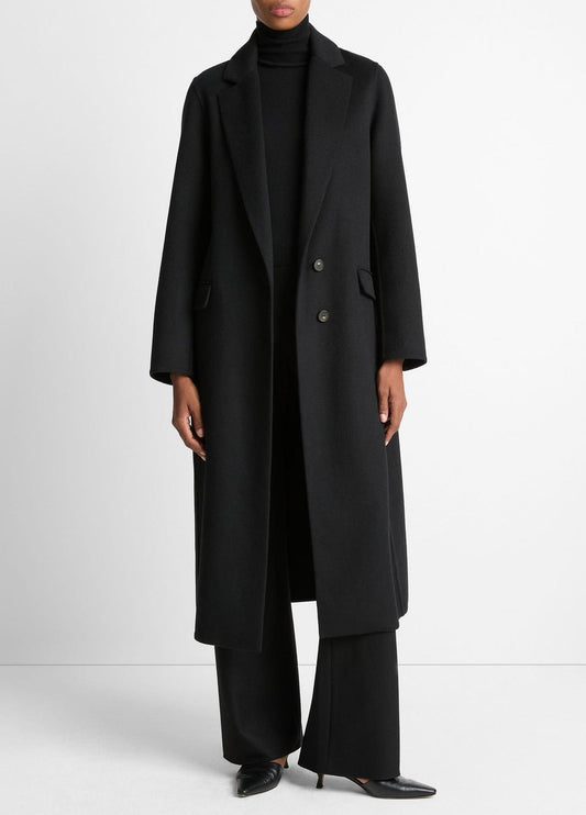 VINCE Everyday - Wool-Blend Single-Breasted Coat in Coats