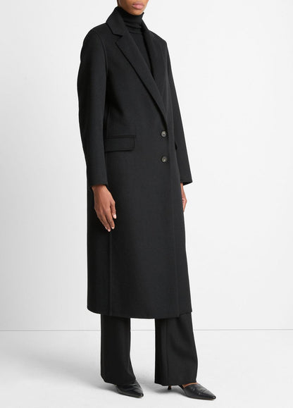 VINCE Everyday - Wool-Blend Single-Breasted Coat in Coats