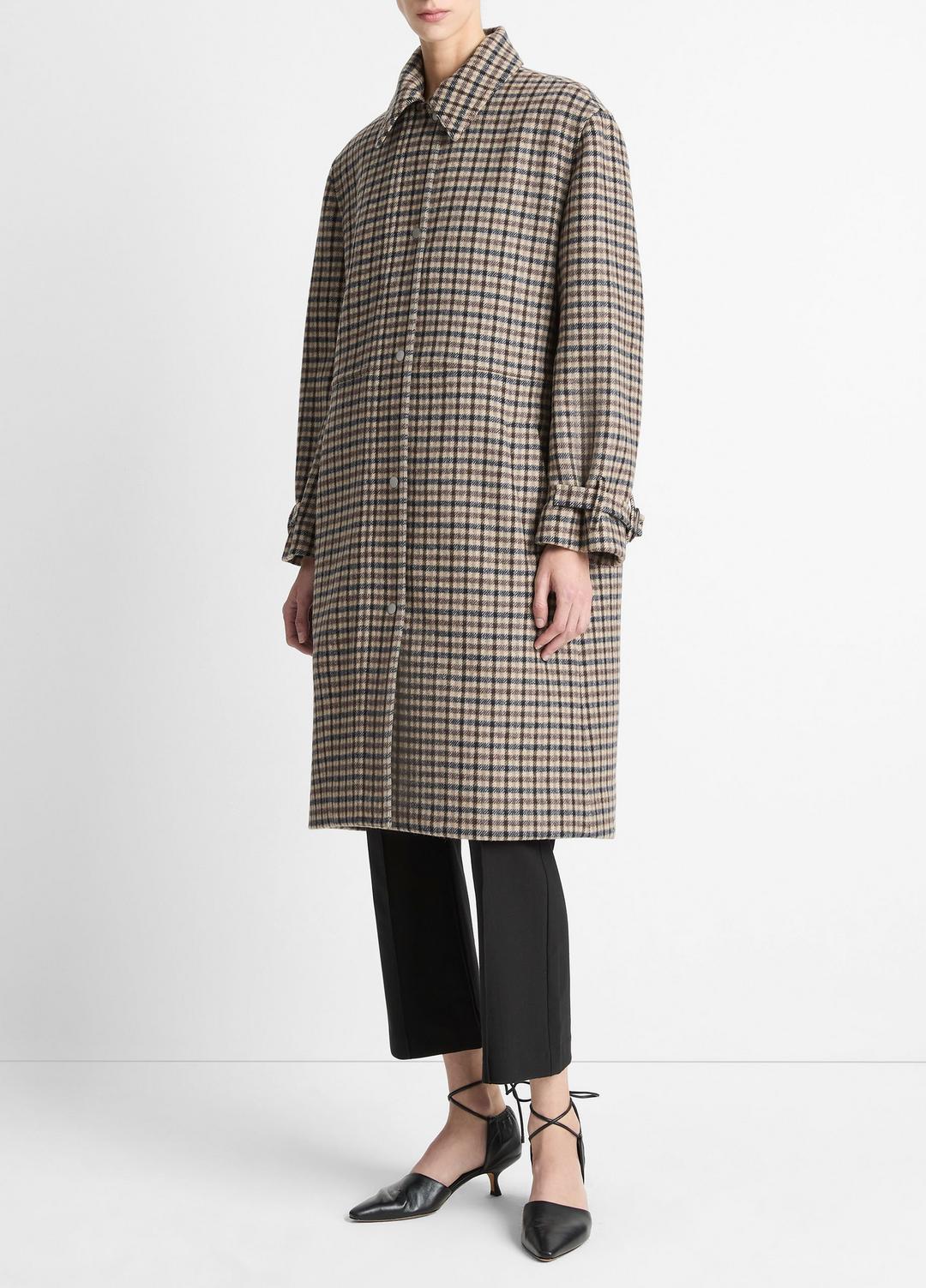 VINCE Recommended - Plaid Car Coat in Coats