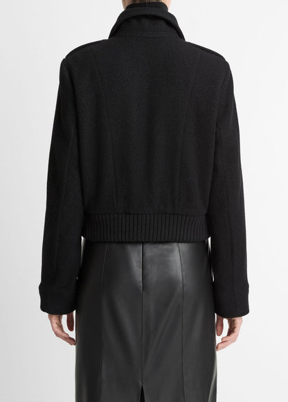 VINCE Sale - Italian Wool-Blend Cropped Jacket in Jackets