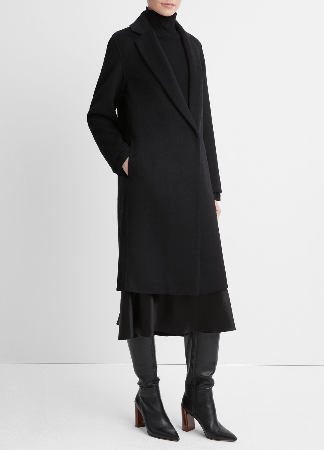 VINCE Hot Sale - Classic Wool-Blend Straight Coat in Coats
