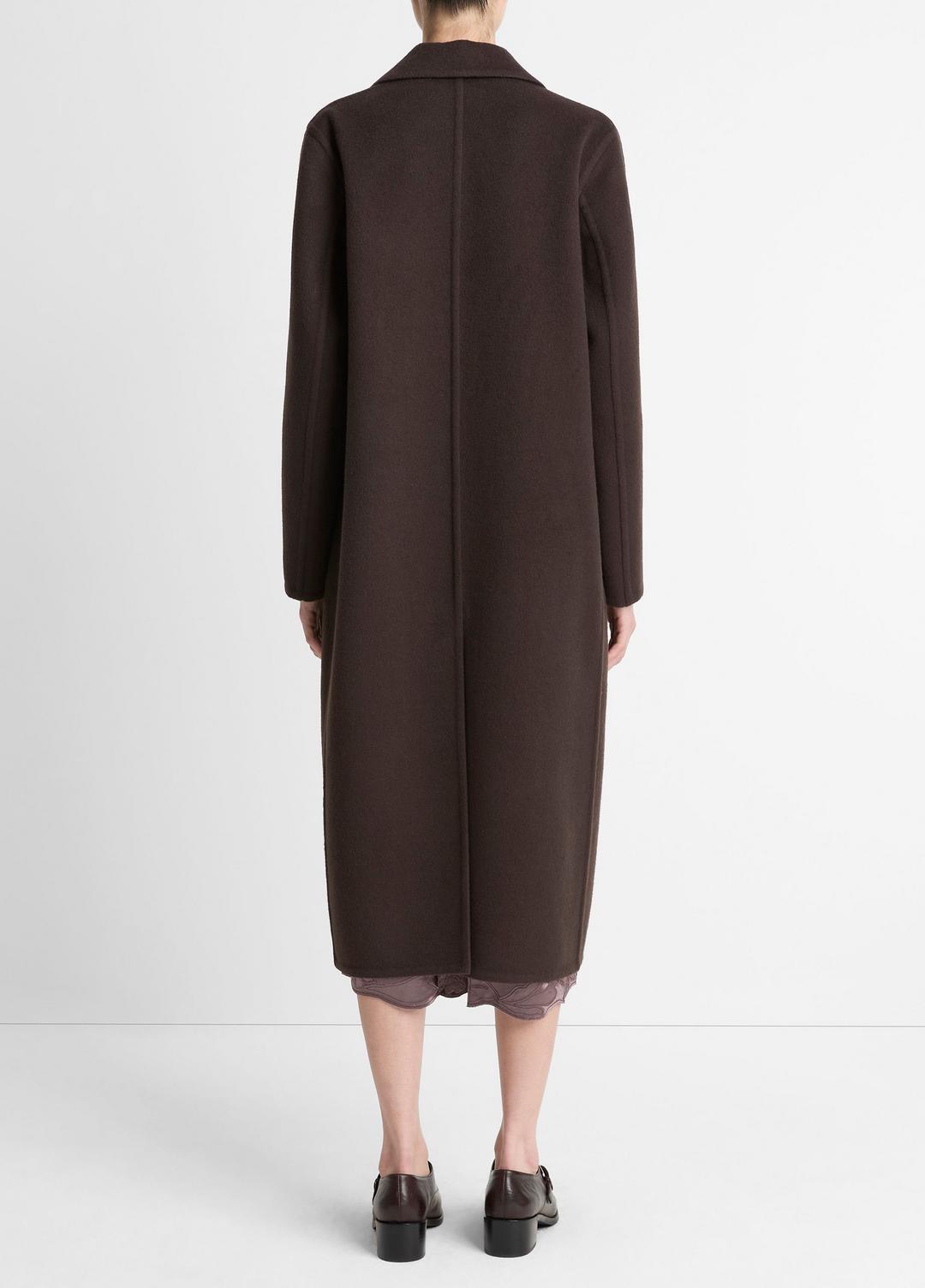 VINCE Smart Buy - Wool-Blend Double-Breasted Long Coat in Coats