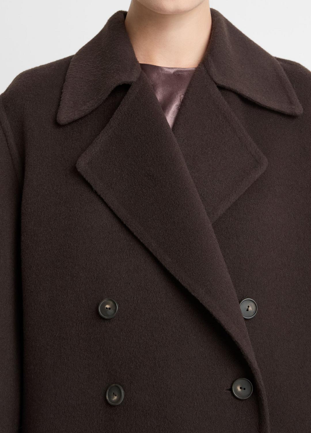 VINCE Smart Buy - Wool-Blend Double-Breasted Long Coat in Coats