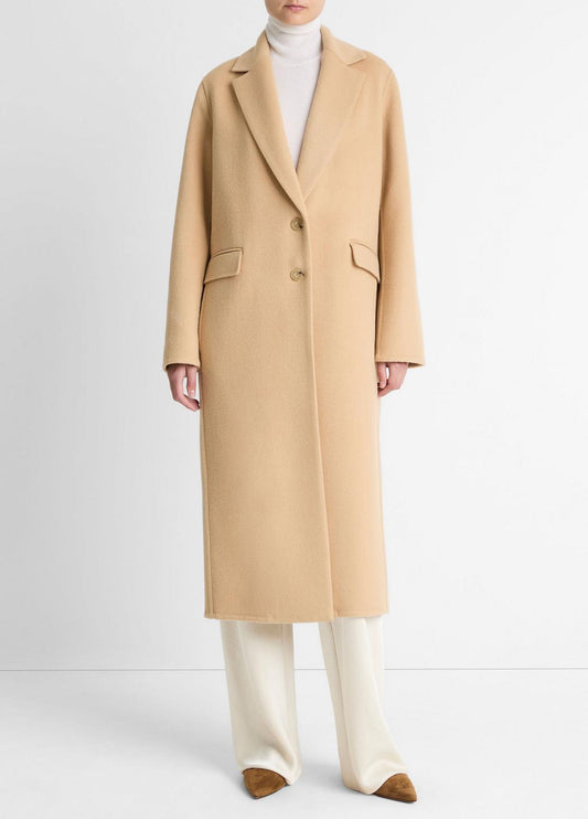 VINCE New - Wool-Blend Single-Breasted Coat in Coats