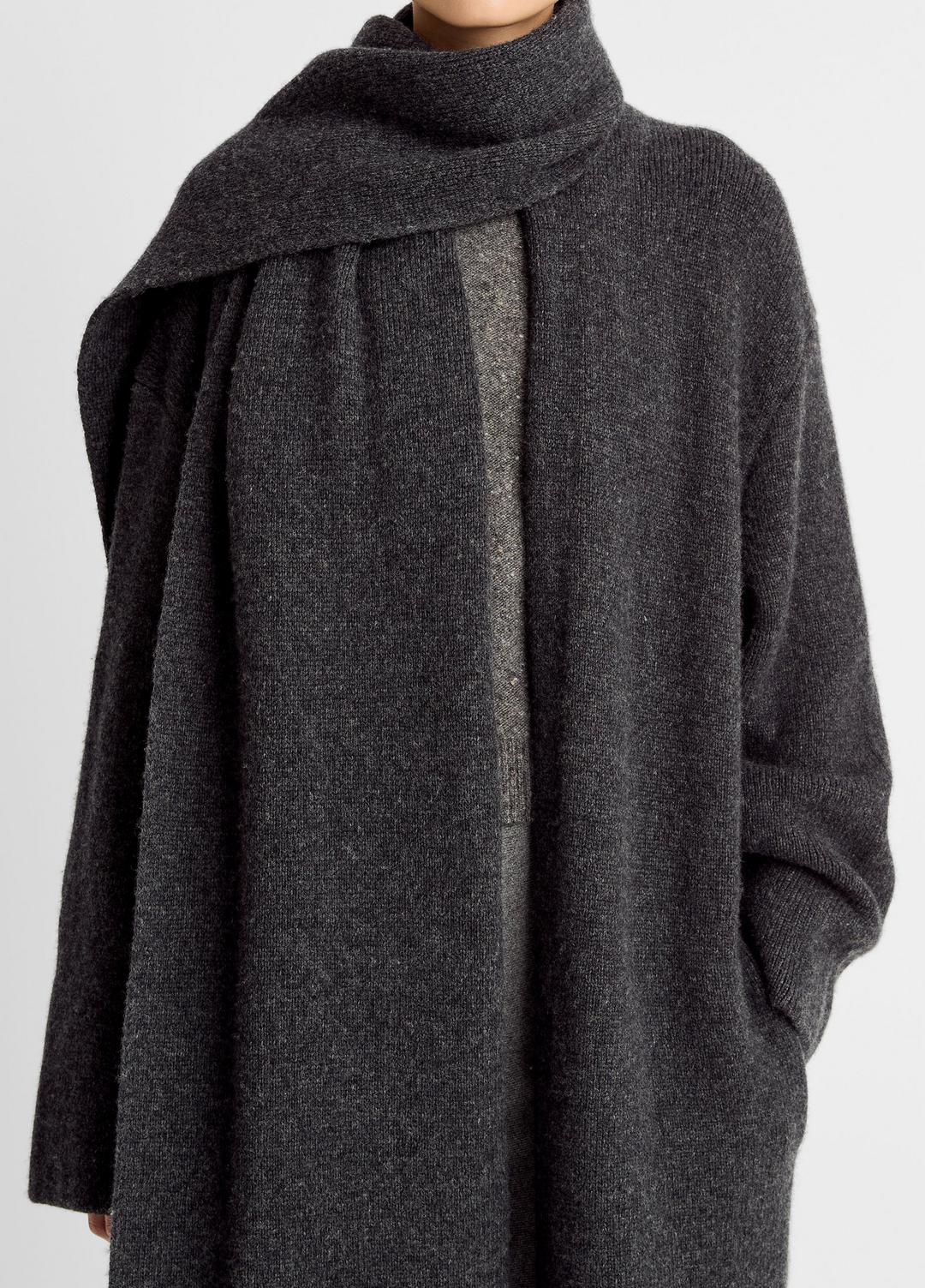 VINCE Special Offer - Draped-Scarf Wool-Blend Car Coat in Coats