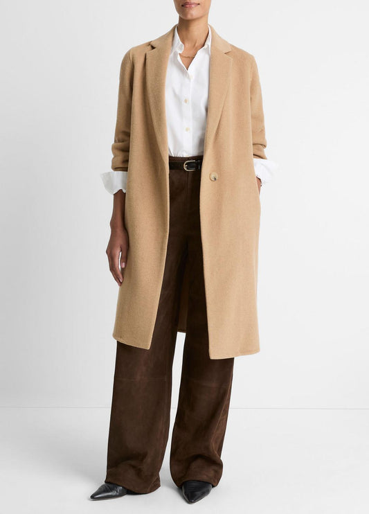 VINCE Everyday - Classic Wool-Blend Straight Coat in Coats