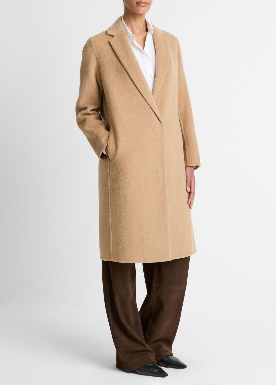VINCE Everyday - Classic Wool-Blend Straight Coat in Coats