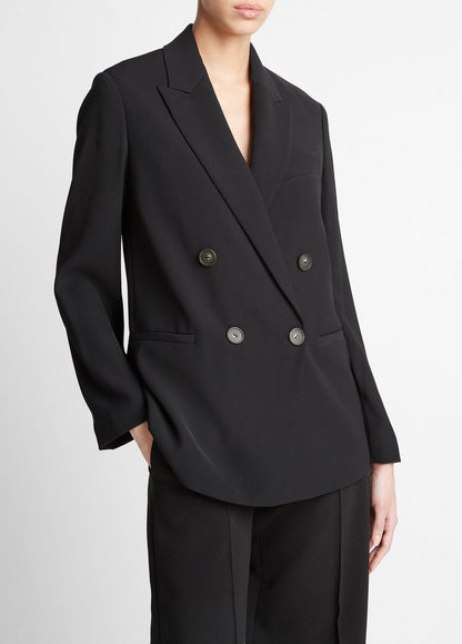 VINCE Great Value - Crepe Double-Breasted Blazer in Blazers