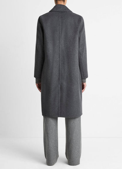 VINCE Signature - Classic Wool-Blend Straight Coat in Coats
