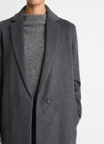 VINCE Signature - Classic Wool-Blend Straight Coat in Coats