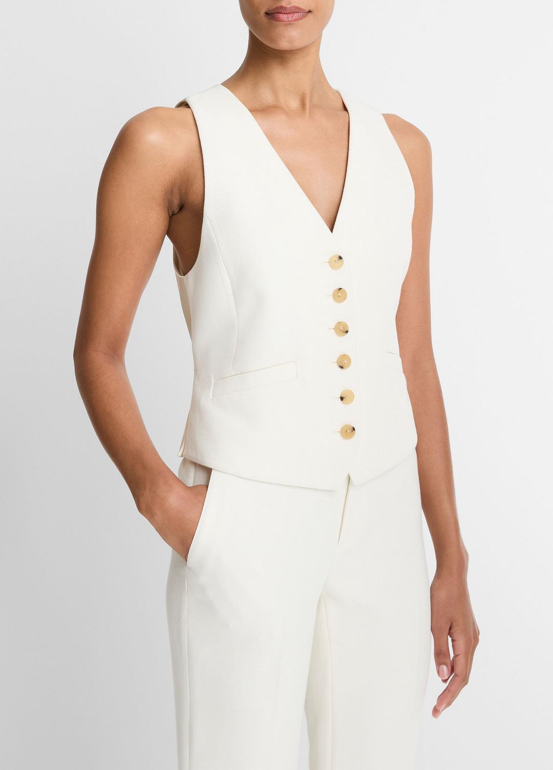 VINCE Trending - Sculptural Fitted Vest in Vests