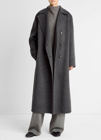 VINCE Best Seller - Wool-Blend Double-Breasted Long Coat in Coats