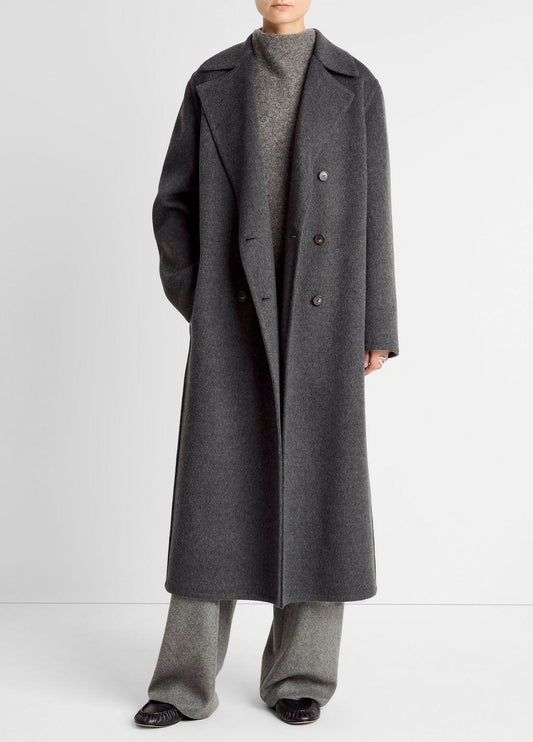 VINCE Best Seller - Wool-Blend Double-Breasted Long Coat in Coats