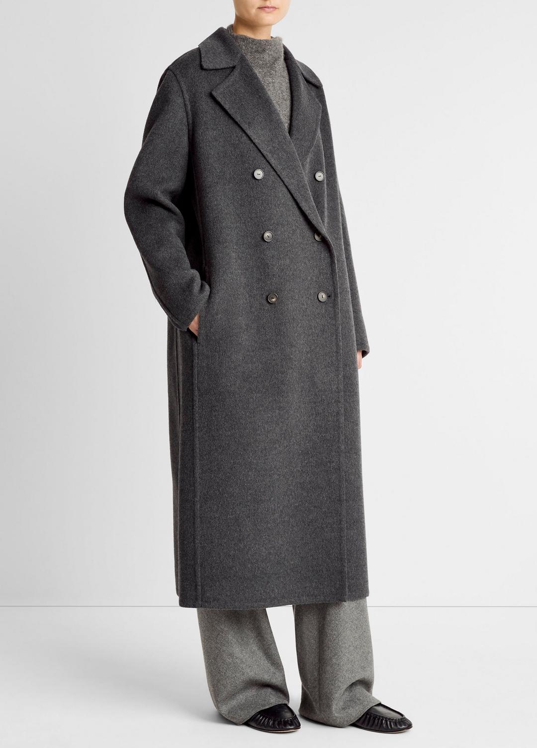 VINCE Best Seller - Wool-Blend Double-Breasted Long Coat in Coats