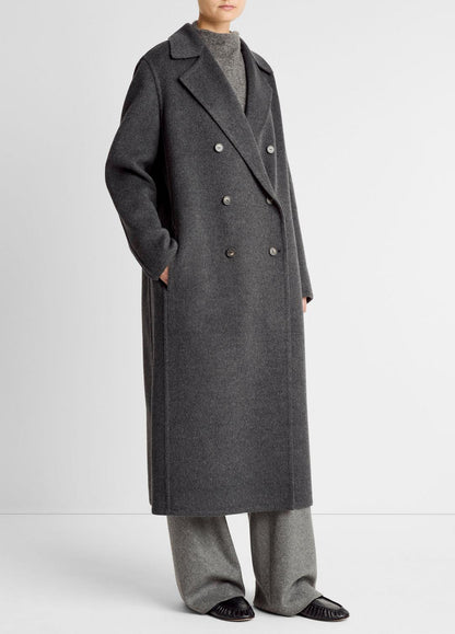 VINCE Best Seller - Wool-Blend Double-Breasted Long Coat in Coats