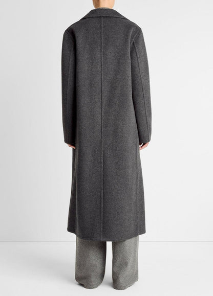 VINCE Best Seller - Wool-Blend Double-Breasted Long Coat in Coats