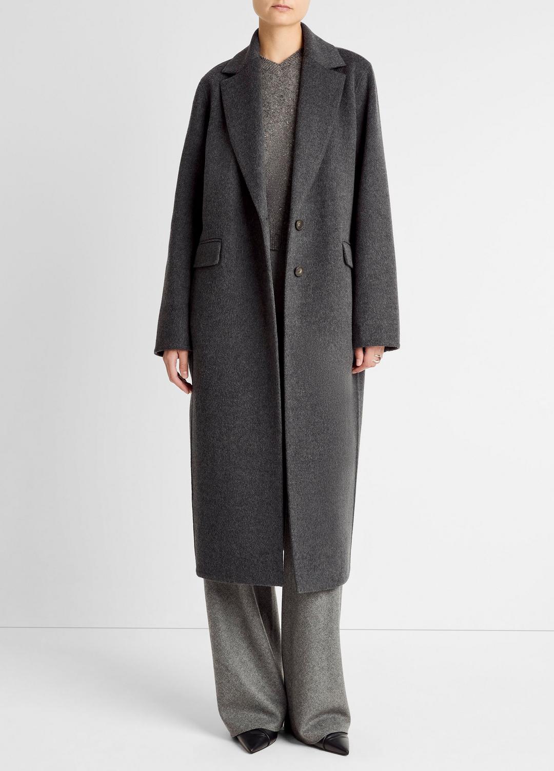 VINCE Essential - Wool-Blend Single-Breasted Coat in Coats