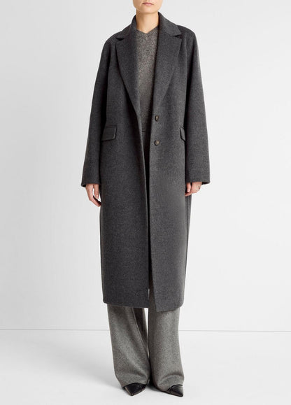 VINCE Essential - Wool-Blend Single-Breasted Coat in Coats