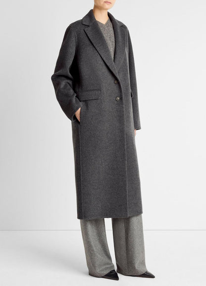VINCE Essential - Wool-Blend Single-Breasted Coat in Coats
