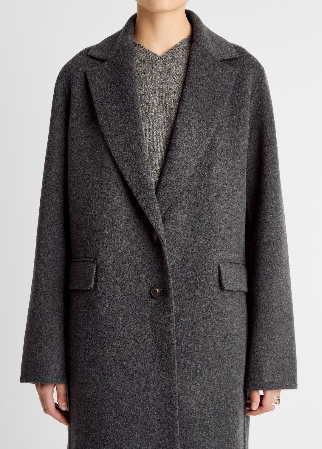 VINCE Essential - Wool-Blend Single-Breasted Coat in Coats