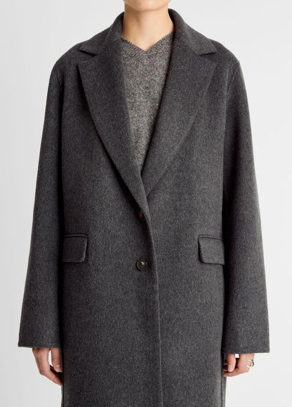 VINCE Essential - Wool-Blend Single-Breasted Coat in Coats