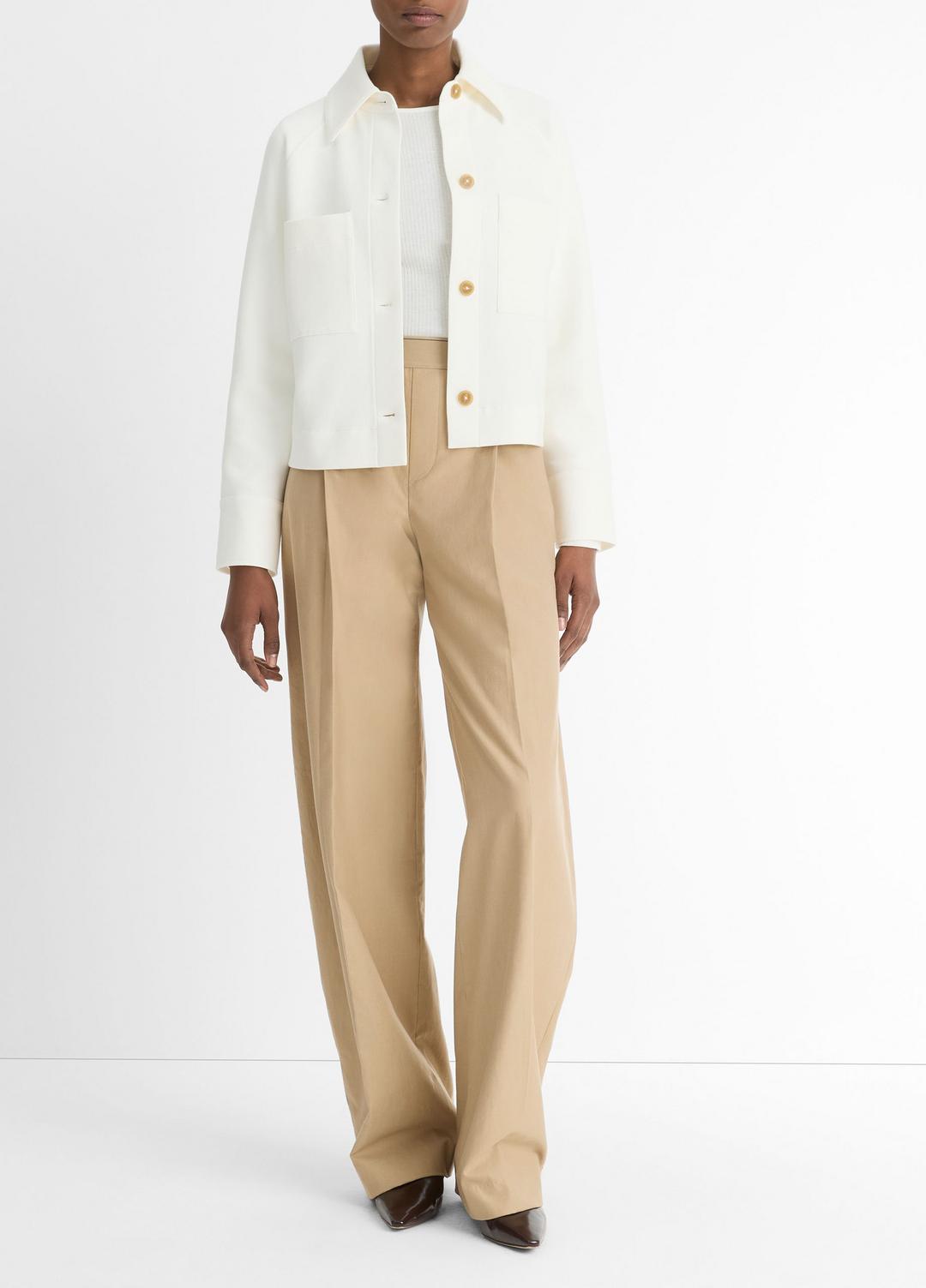 VINCE Classic - Cotton-Blend Shirt Jacket in Jackets