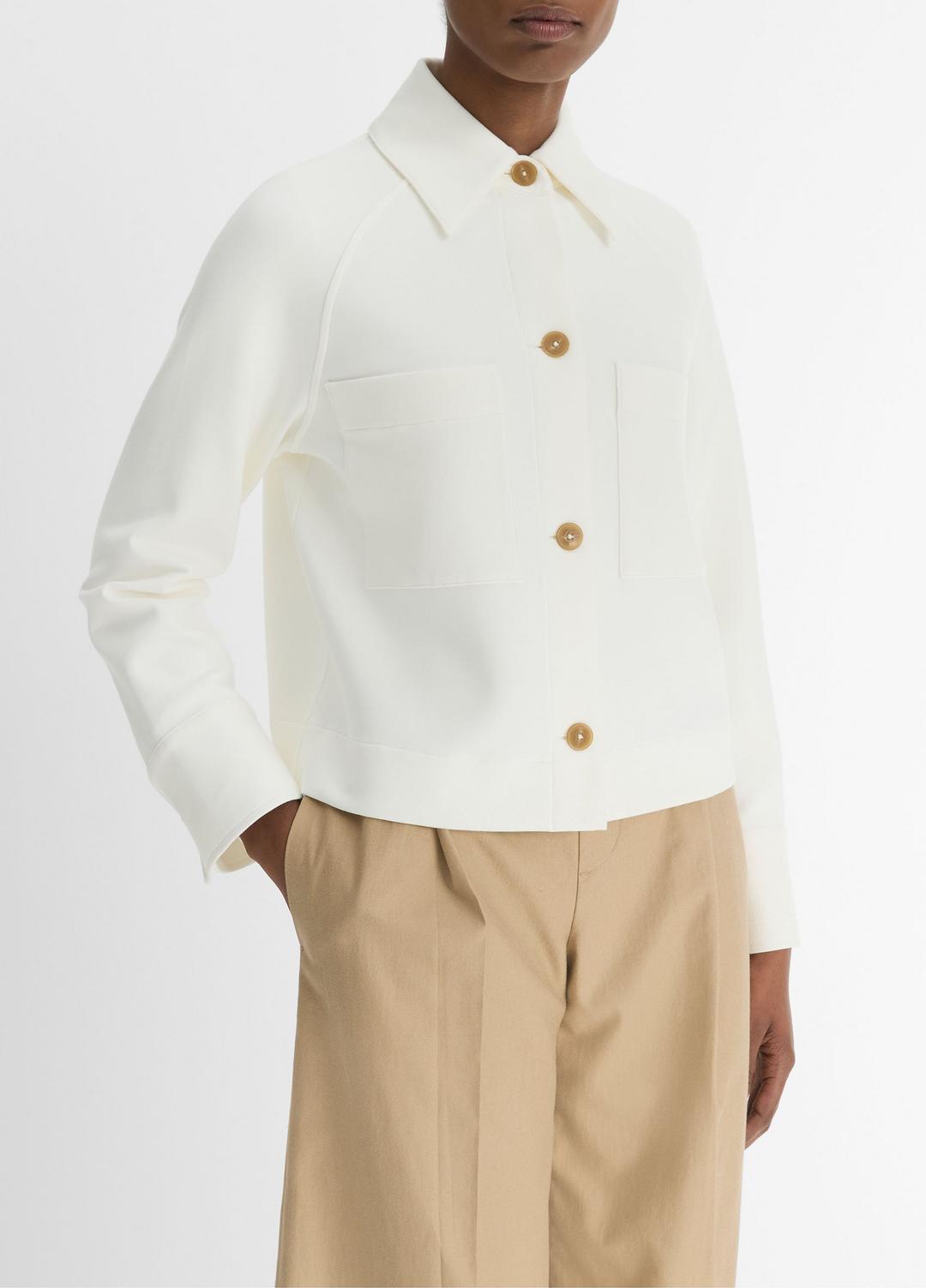 VINCE Classic - Cotton-Blend Shirt Jacket in Jackets