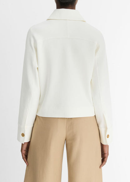 VINCE Classic - Cotton-Blend Shirt Jacket in Jackets